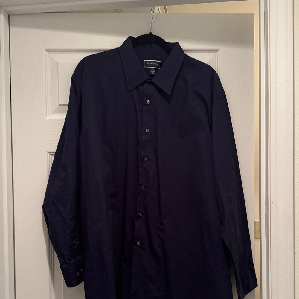 Club Room Navy Button-Up Shirt